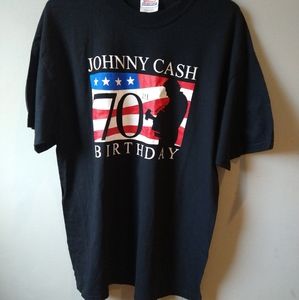 Johnny Cash 70th Birthday PROMO ONLY SHIRT LG NOS